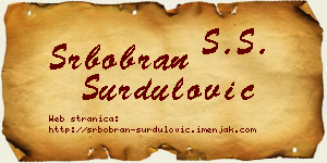 Srbobran Surdulović vizit kartica